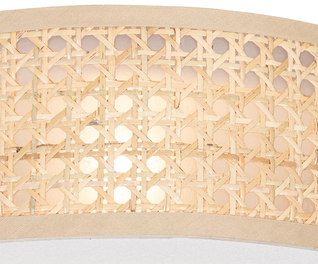 Orientalna lampa sufitowa z rattanu 30 cm - TrommaKolonialny Oswietlenie wewnetrzne