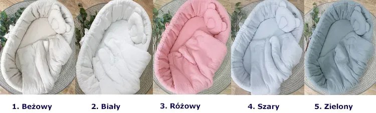 Biały kosz Mojżesza na rolkach - Loveso 4X