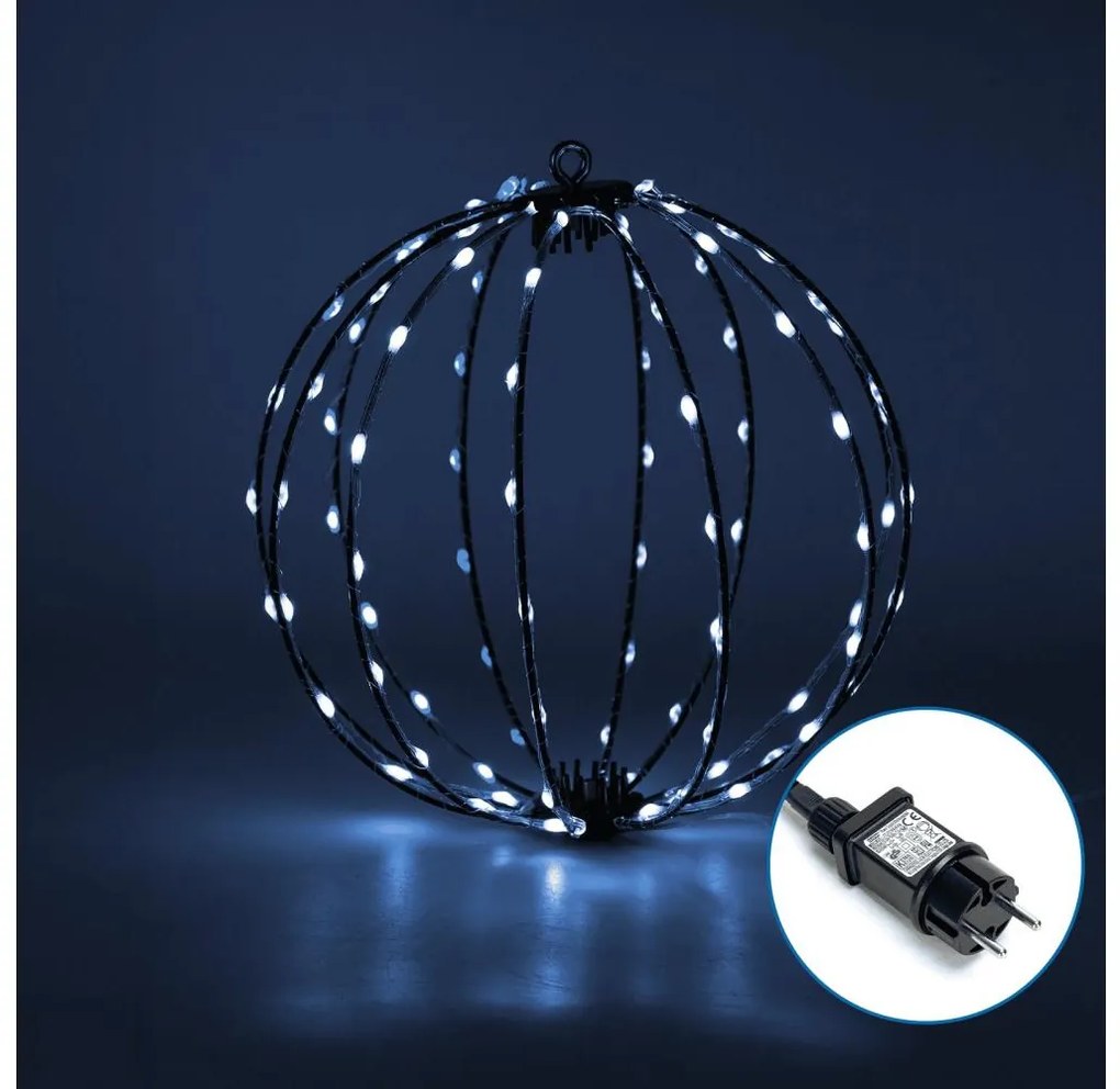 Aigostar - LED zewnętrzna dekoracja świąteczna 3,6W/230V kula 30cm IP44 zimna biała