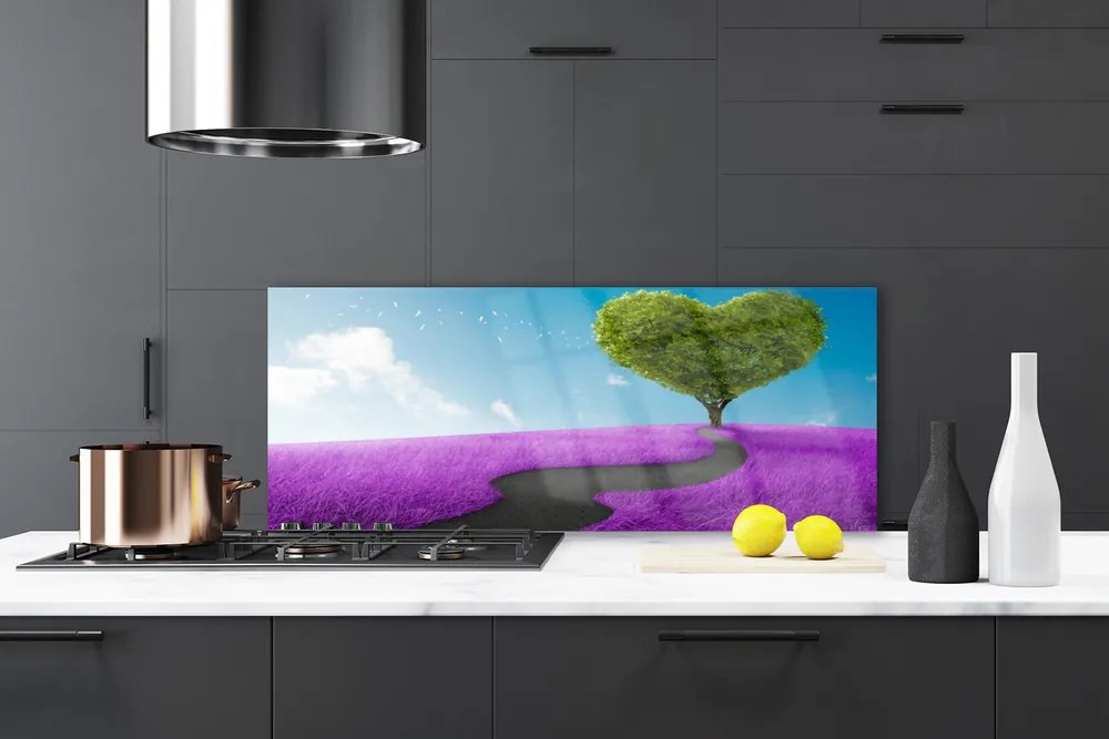 Dekor Szklany do Kuchni Ścieżka Przez Letnią Polanę