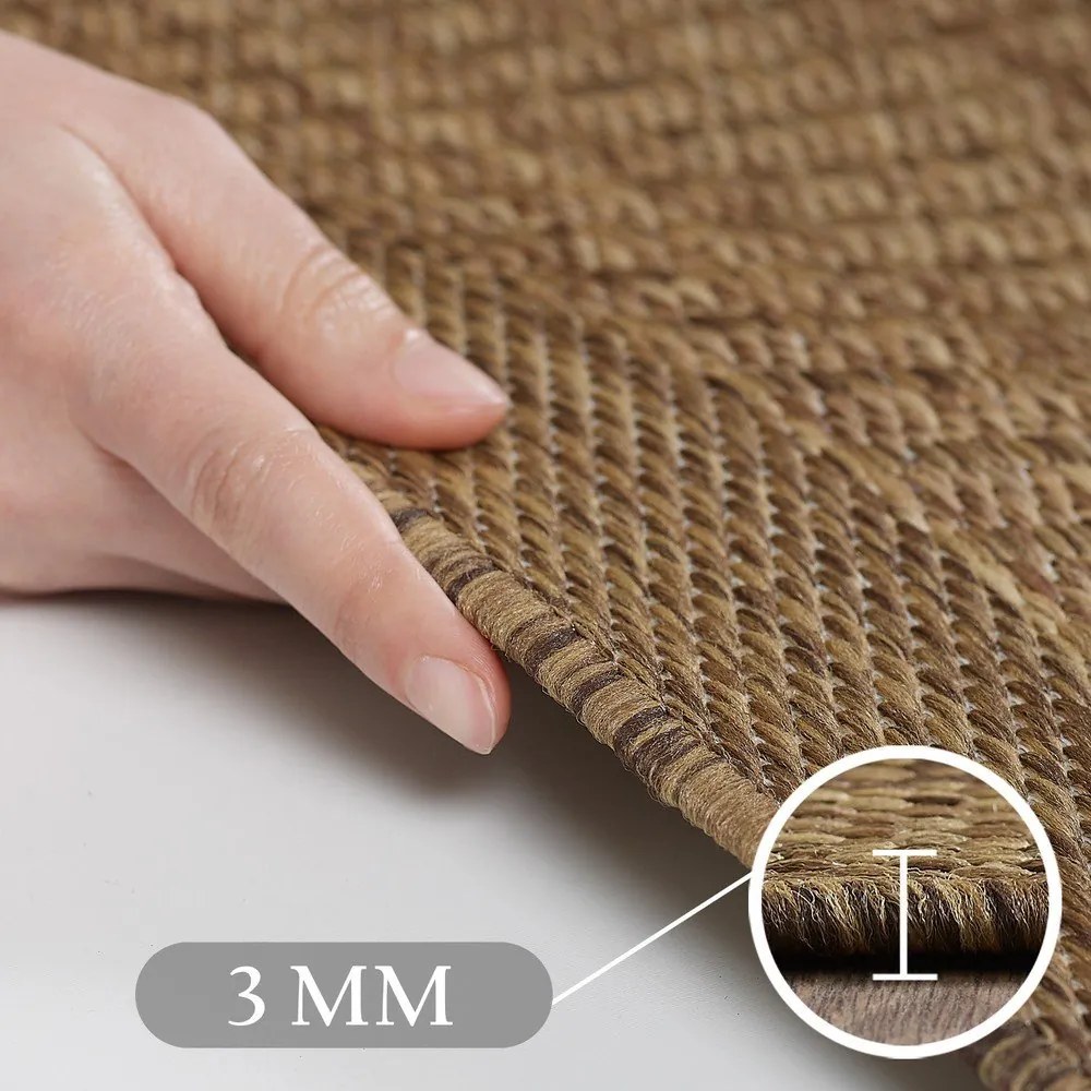 Okrągły dywan odpowiedni na zewnątrz w naturalnym kolorze ø 200 cm Giza 1410 – Ayyildiz Carpets