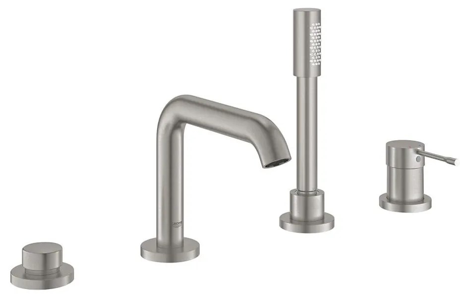 GROHE 19578DC1 - Czterootworowy zestaw wannowy ESSENCE, stal nierdzewna
