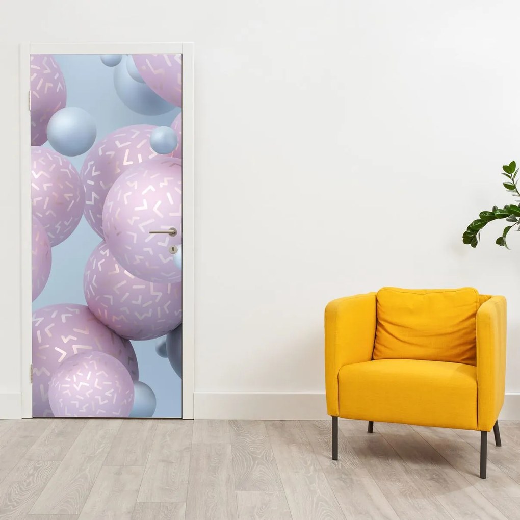 Fototapeta na drzwi - Pastelowe kule (95x205cm)