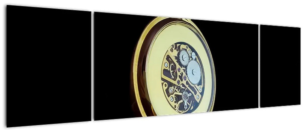 Obraz złotego zegarka kieszonkowego (170x50 cm)