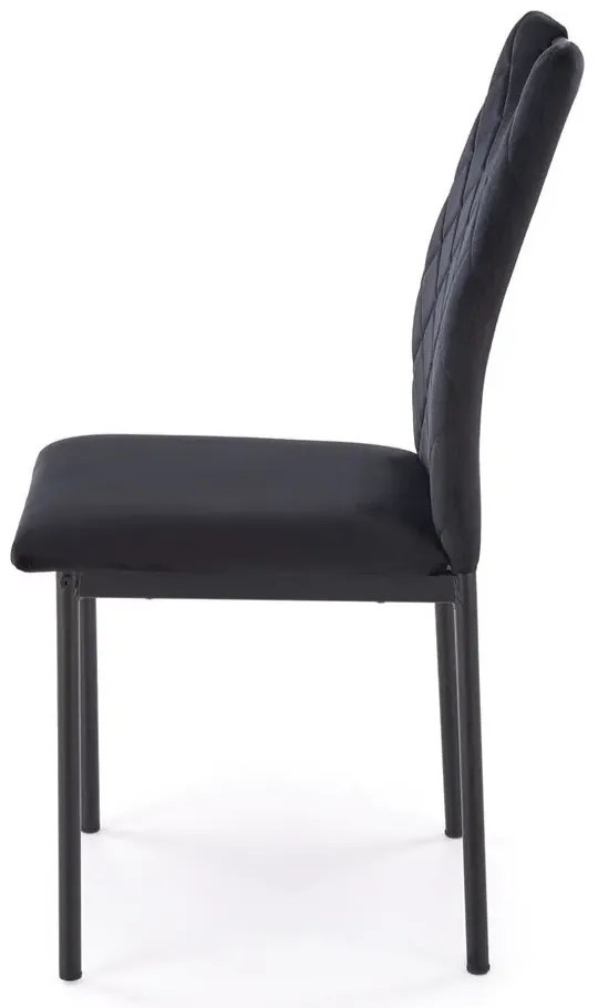 Krzesło tapicerowane K577 VELVET czarne HALMAR