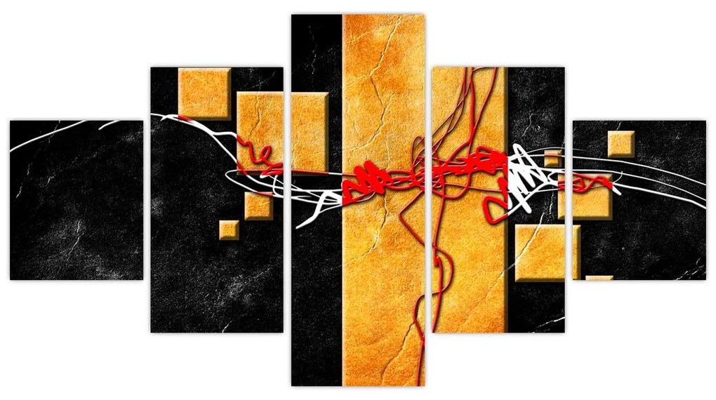 Abstrakcyjny obraz - Tancerka (125x70 cm)
