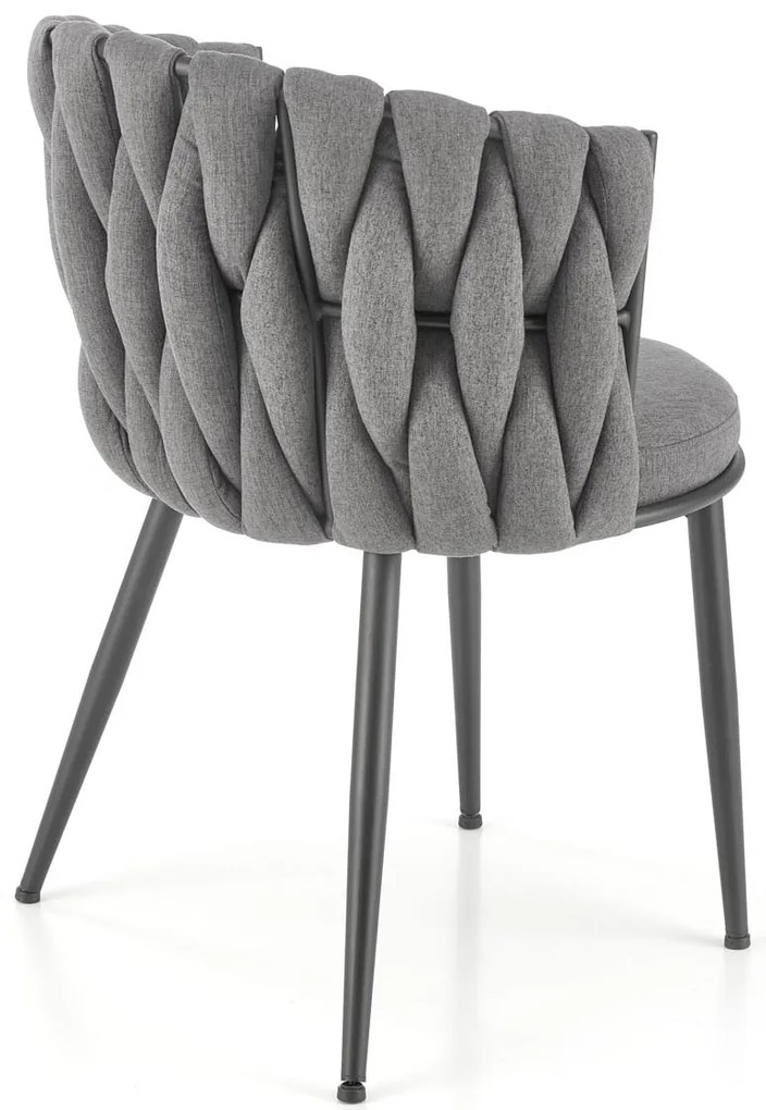 Krzesło popielaty, K516 tkanina NEA 15, nowoczesne, metalowy stelaż