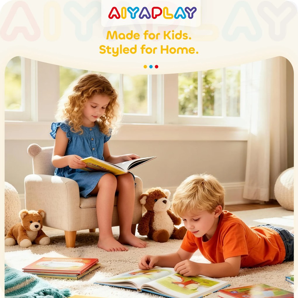 AIYAPLAY Dziecięcy Stolik do Makijażu Zestaw z Taboretem Lustrem Szufladami Drążkami na Ubrania dla 3-8 Lat 56 x 38 x 87,8 cm Biały | Aosom PL
