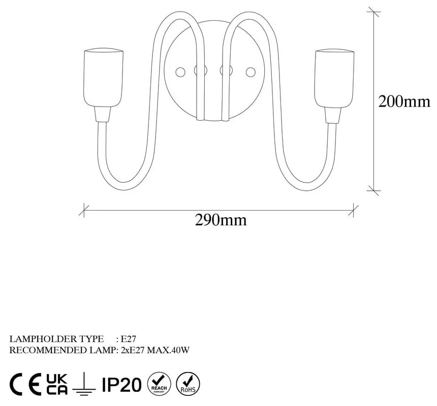 Czarny kinkiet Firat – Opviq lights