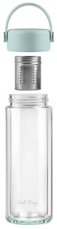 Miętowa szklana butelka 350 ml Fuori – Vialli Design