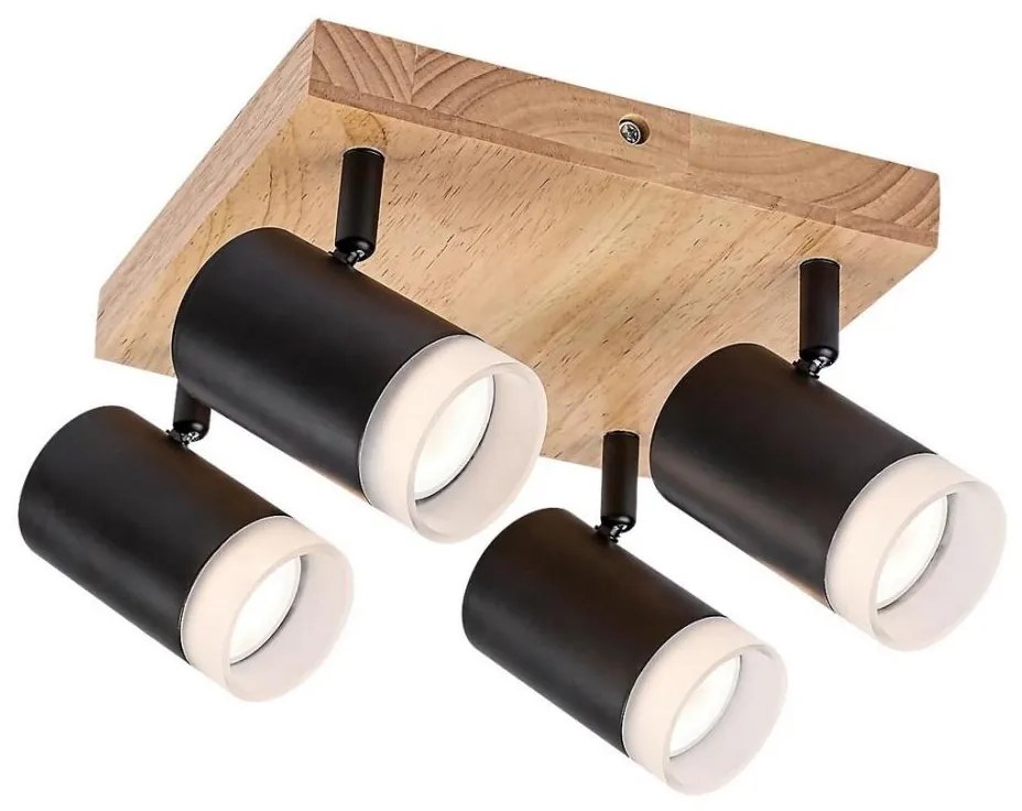 Rabalux 73124 - Lampa sufitowa TORAS 4xGU10/5W/230V dąb