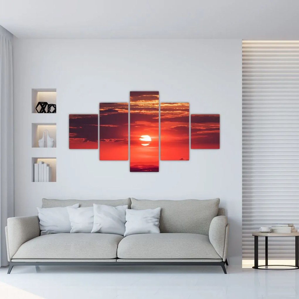 Obraz kolorowego słońca (125x70 cm)