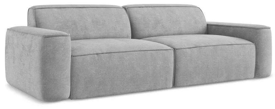 Jasnoszara sofa z tkaniny szenilowej 244 cm Omao – Makamii