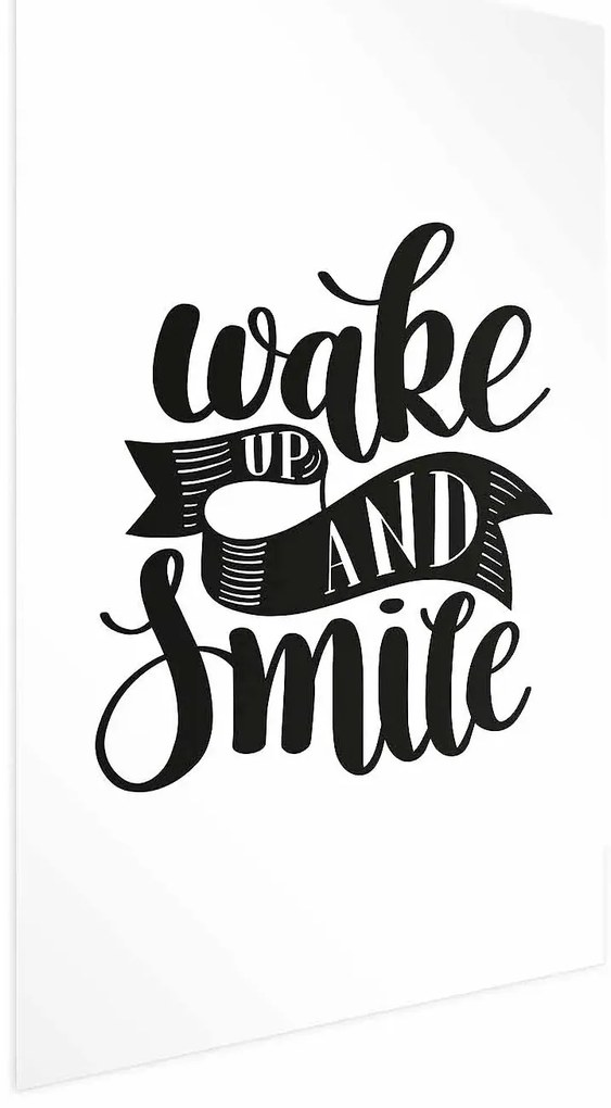 Plakat Wake up and smile 29,7x42 cm bez ramy z marginesem ARTGEIST B