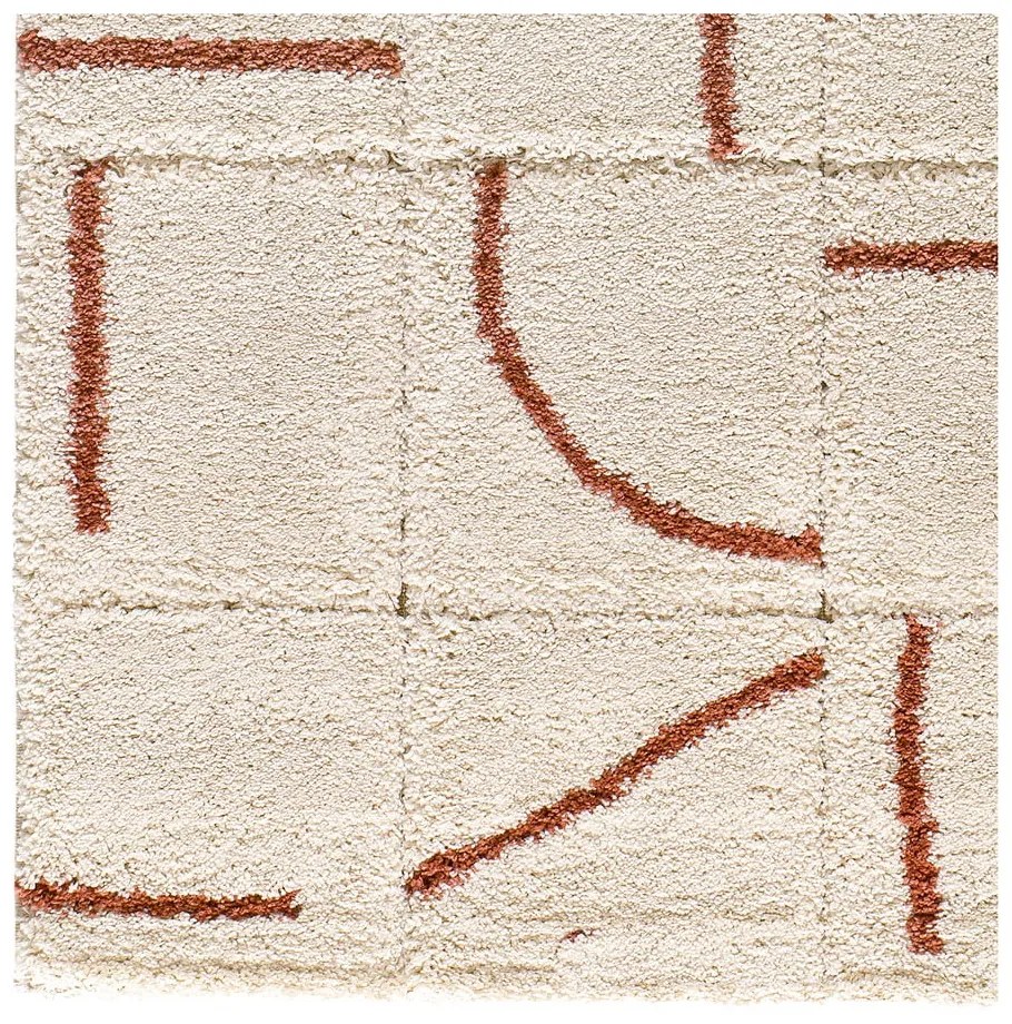 Ceglasto-kremowy dywan 60x120 cm Brenda – Universal