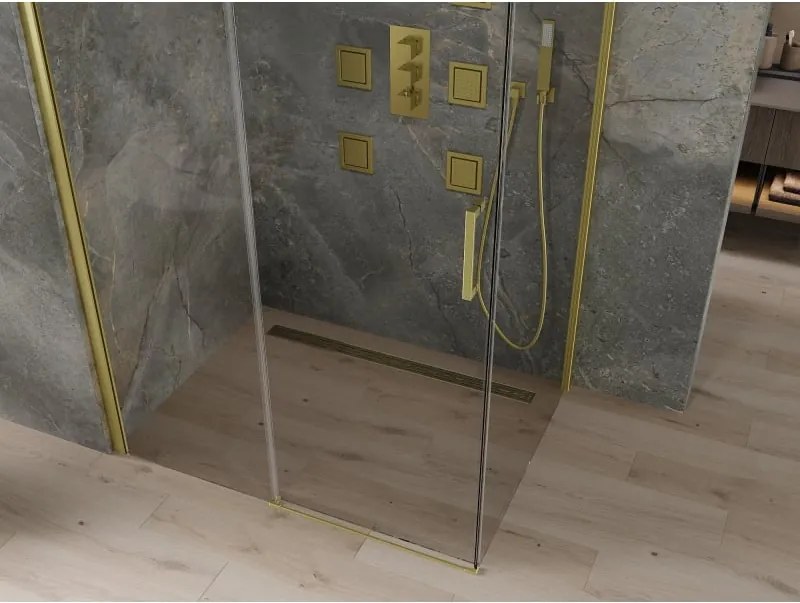 Mexen Omega kabina prysznicowa rozsuwana 120 x 80 cm, transparent, złota - 825-120-080-50-00