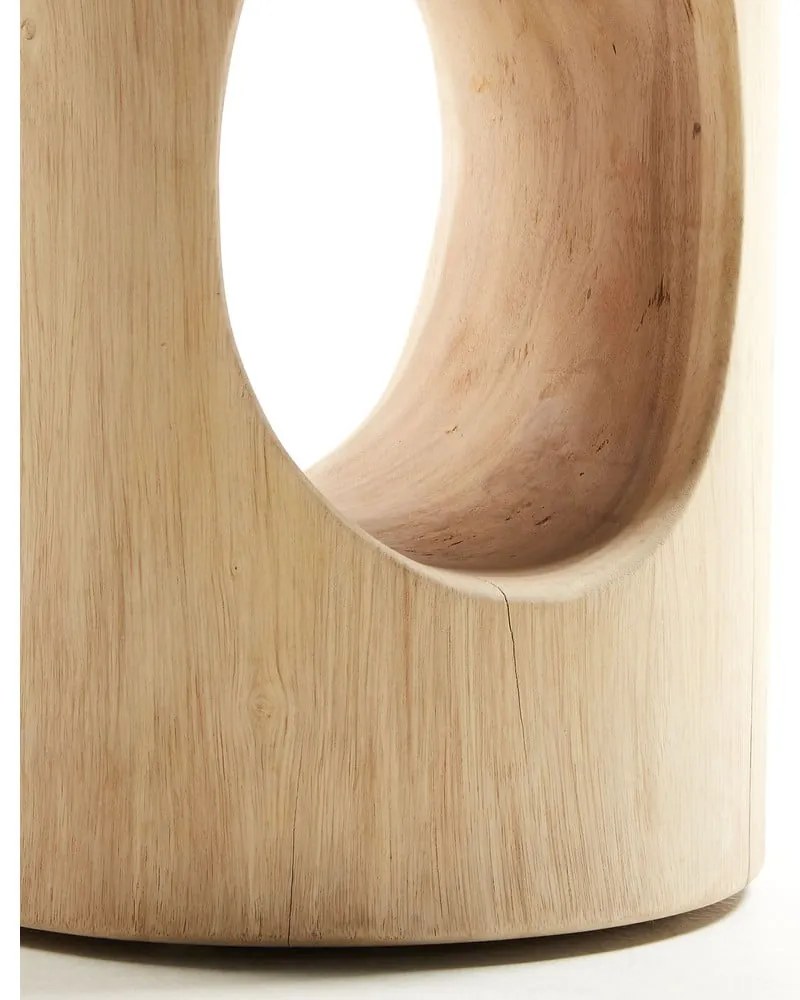 Okrągły stolik z litego drewna munggur ø 30 cm Halker – Kave Home