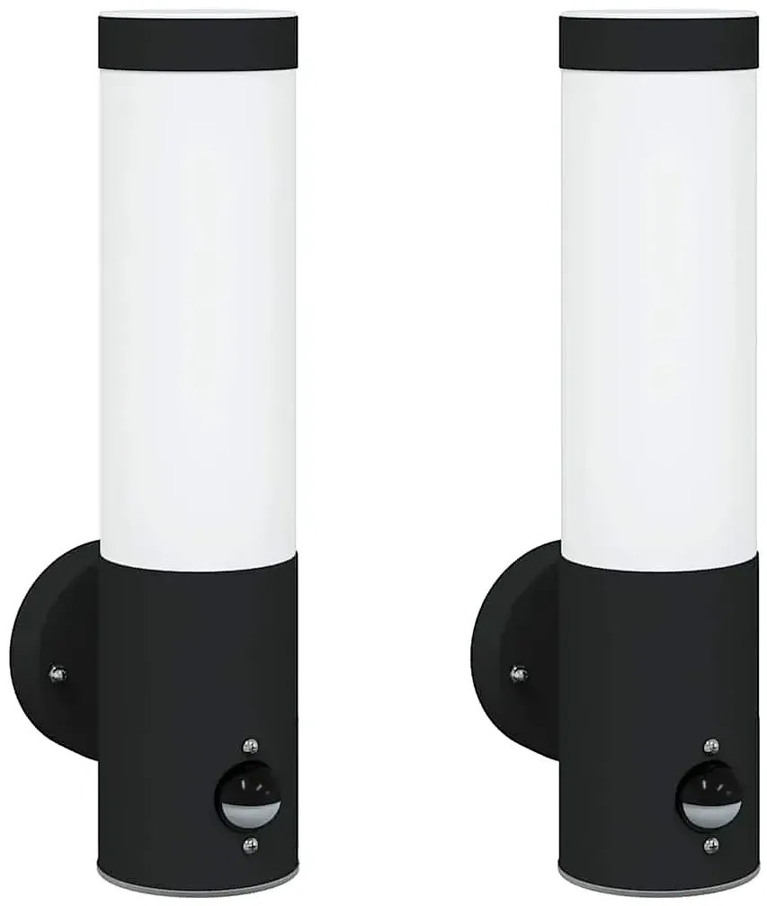 Czarny zestaw kinkietów zewnętrznych F024-OlvanoP6-M01