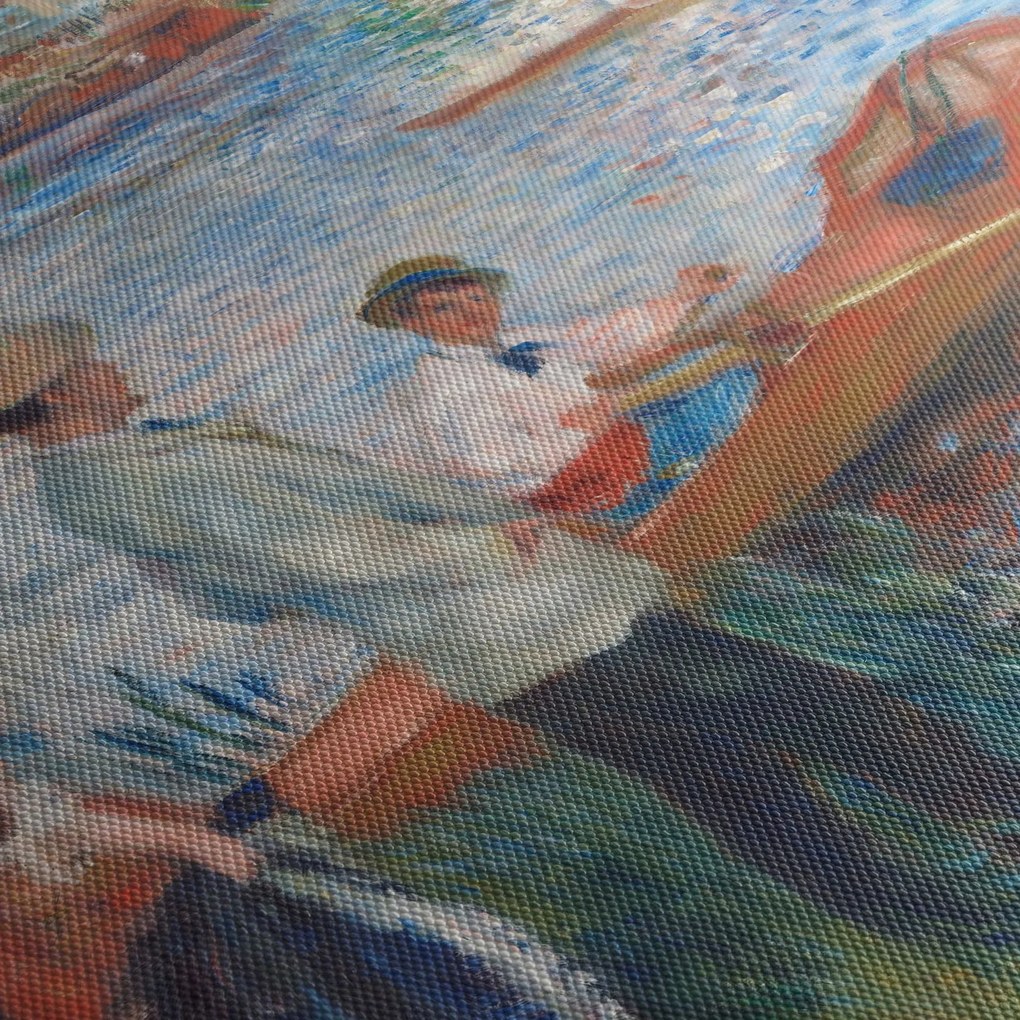 Obraz - Auguste Renoir, Oarsmen at Chatou, reprodukcje (z zegarem) (90x30 cm)