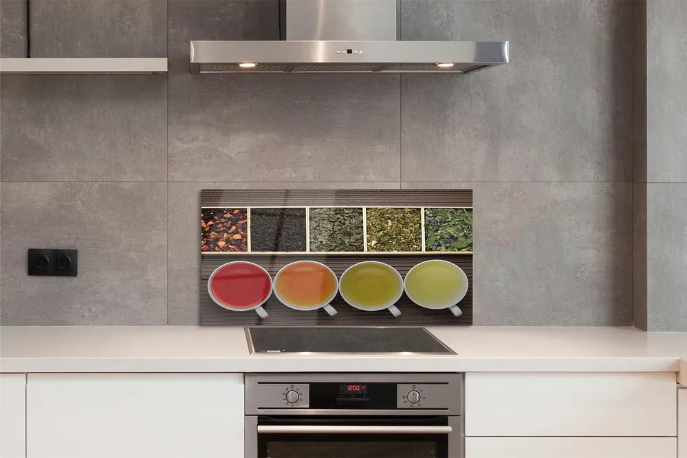 Szklany Panel Wybór Herbat Ziołowych