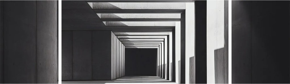 Obraz - Kwadratowy tunel (170x50 cm)