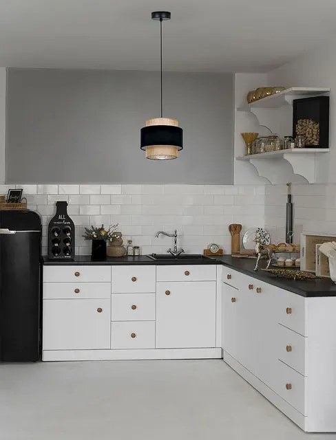 Lampa wisząca boho z podwójnym abażurem - A524 H9-P08