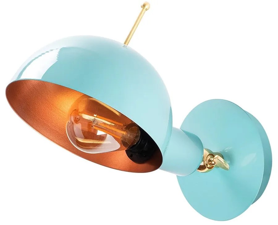 Kinkiet w jasnoniebiesko-złotym kolorze ø 15 cm Sivani – Opviq lights