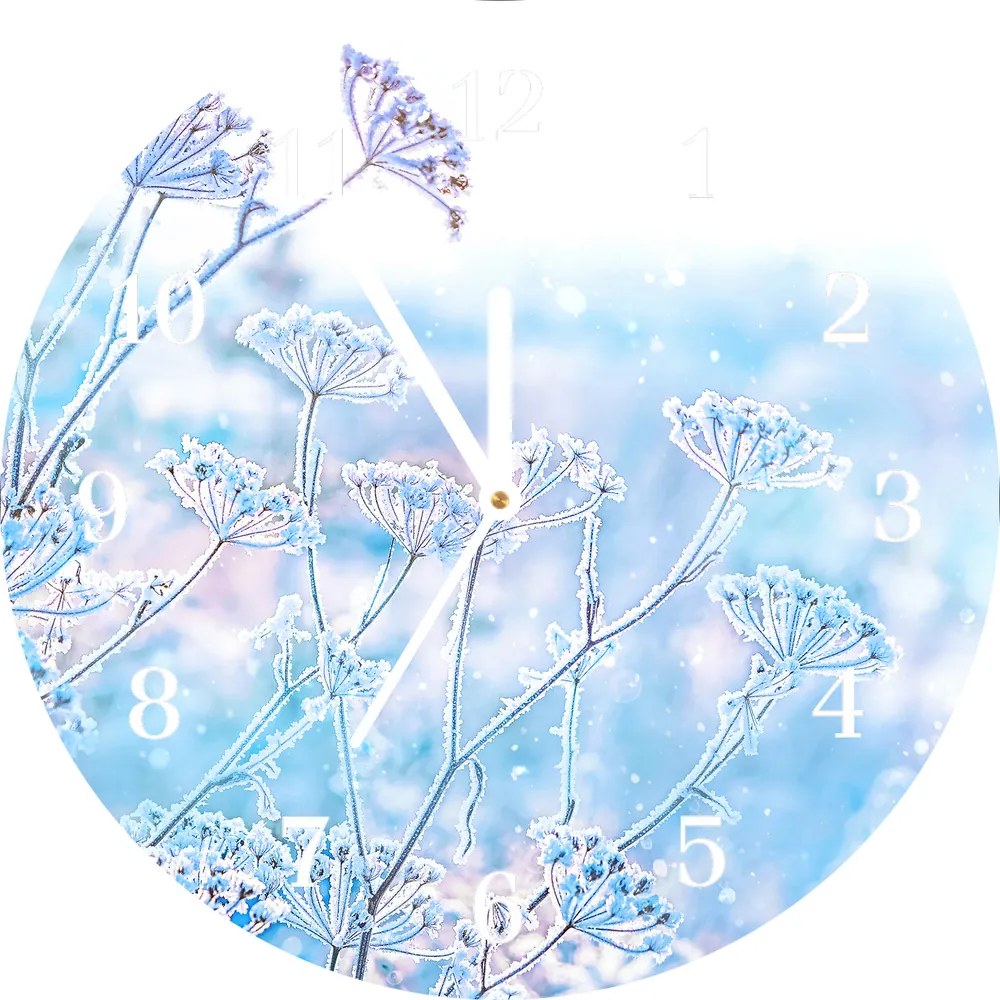 Zegar ścienny Zima Śnieg Boże Narodzenie