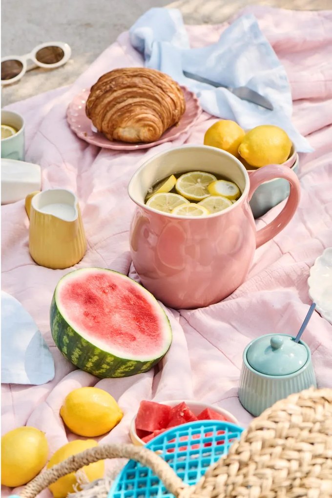 Żółty ceramiczny dzbanek 200 ml MYNTE LEMONADE