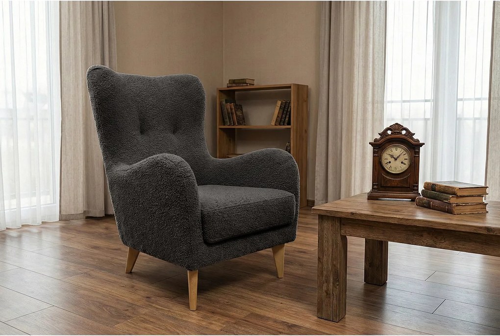 Elegancki fotel Roland z profilowanym siedziskiem i oparciem