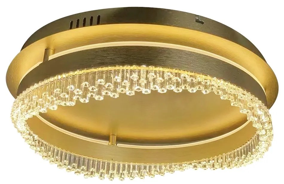 Lampa sufitowa złota, kryształki PRECIOSA 36W LED