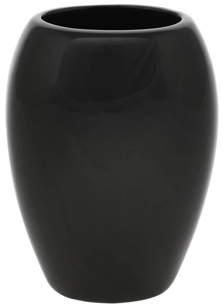Wazon ceramiczny Jar, 14 x 20 x 9 cm, czarny