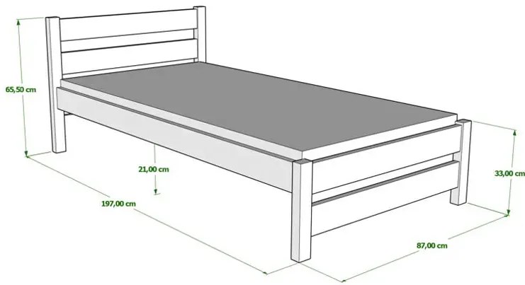Białe pojedyncze łóżko dziecięce K6-E40