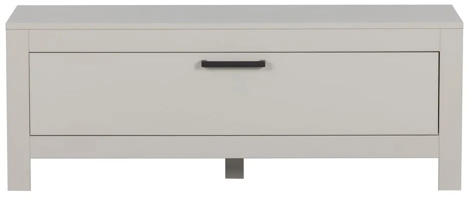 Jasnoszara szafka pod TV z litego drewna sosnowego 120x45 cm Bonk – Basiclabel