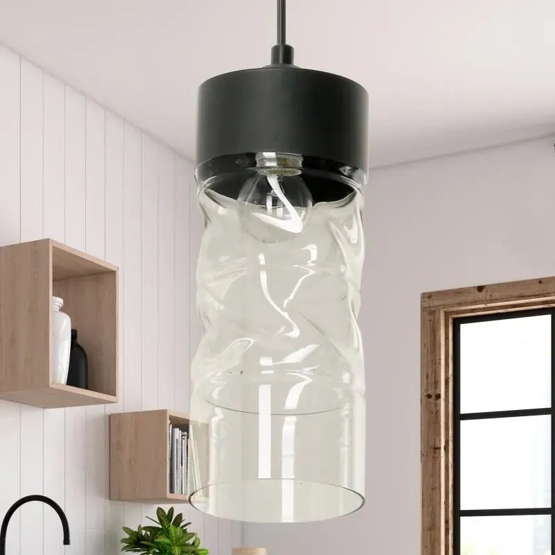 Szklana potrójna lampa wisząca nad stół - 3X EX501 M9-Z70