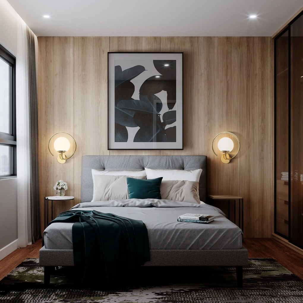 LAMPA ŚCIENNA KINKIET APP1153-1W Złota