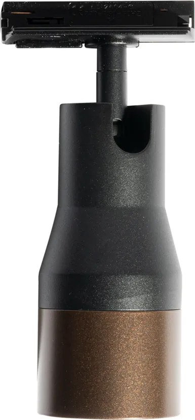 Nowoczesny reflektor szynowy czarny z ciemnym brązem do systemu szynowego jednofazowego - Iconic Kohua