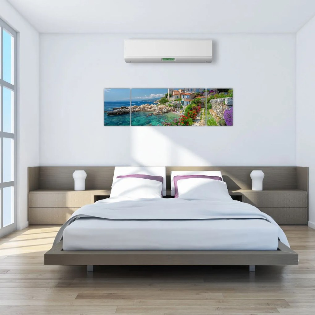 Obraz - Malownicza nadmorska wioska (170x50 cm)
