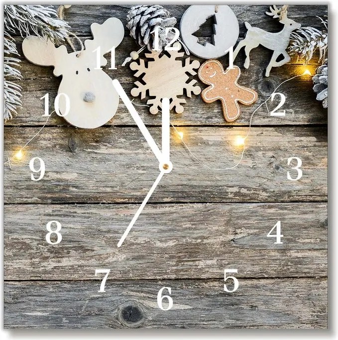 Zegar ścienny Choinka Święta Prezenty Ozdoba