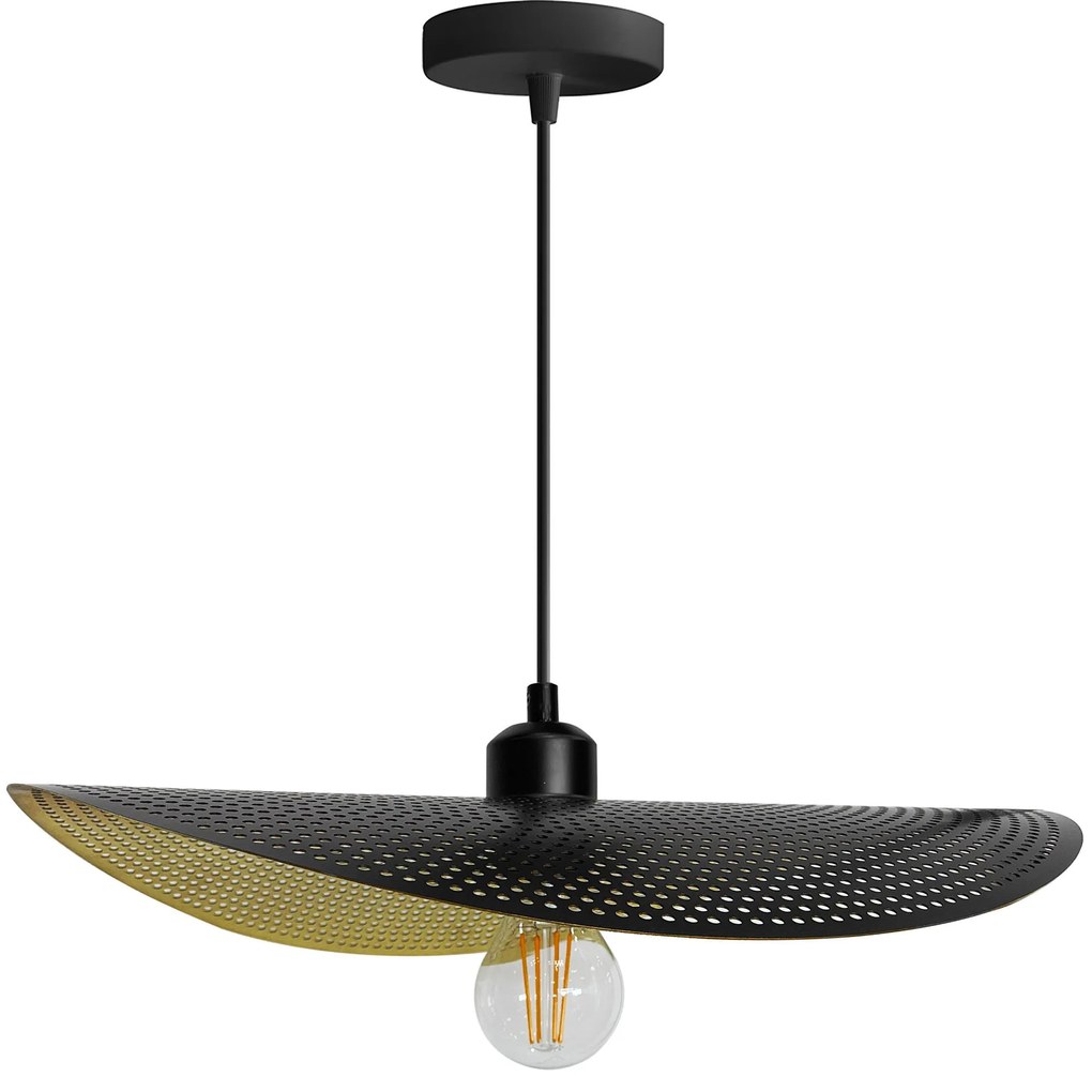 LAMPA SUFITOWA WISZĄCA APP1470-1CP czarna/stare złoto