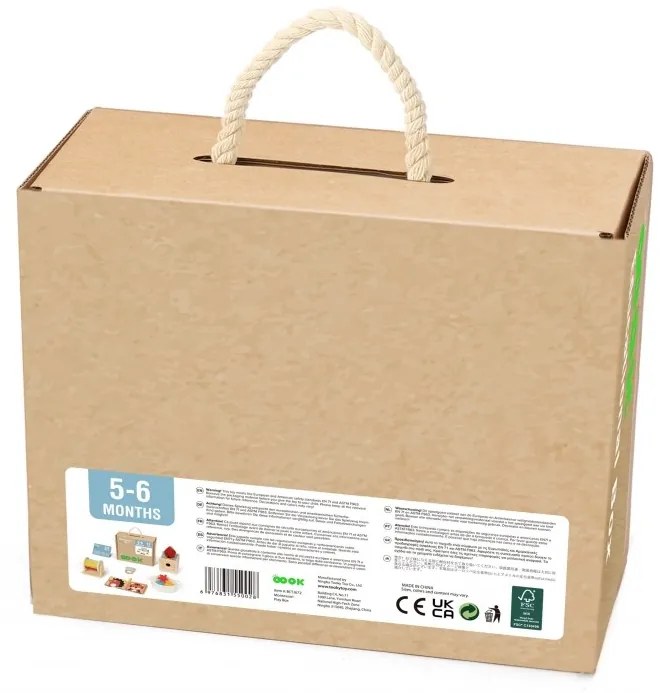 Tooky toy box pudełko xxl montessori edukacyjne 6w1 sensoryczne5-6 mies