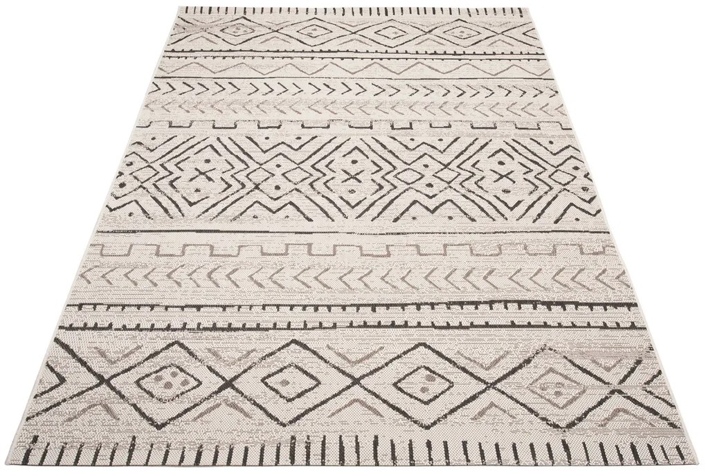 Beżowo-brązowy dywan skandynawski sznurkowy L7-S70