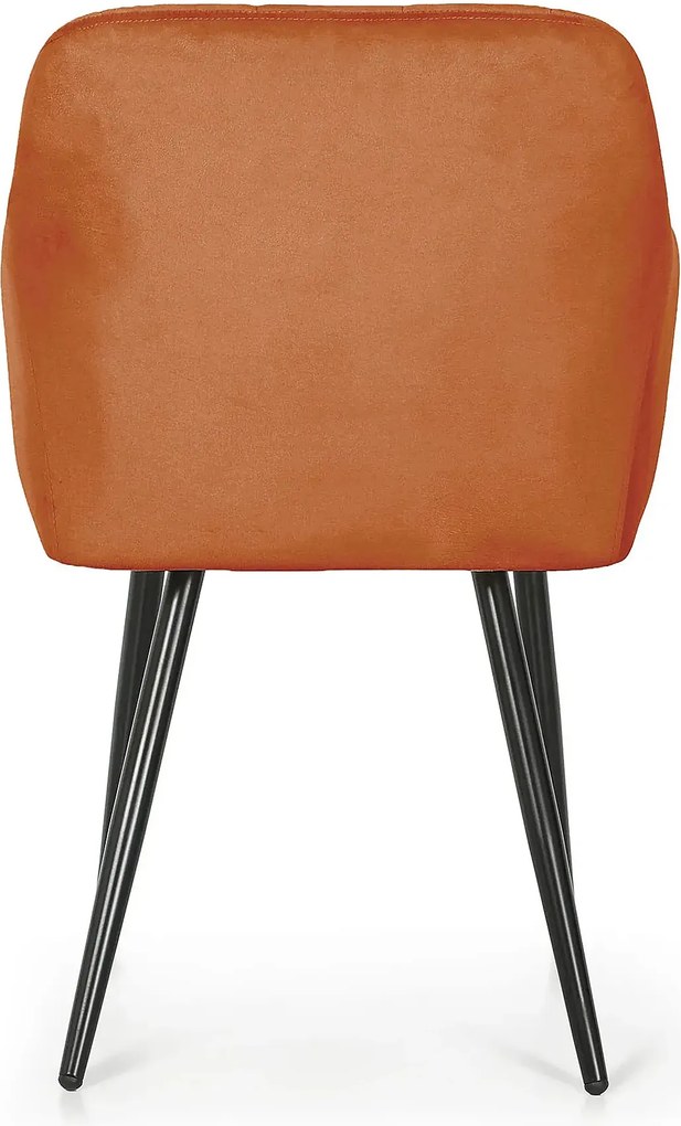 Zestaw 4 pomarańczowych krzeseł tapicerowanych M5-K00