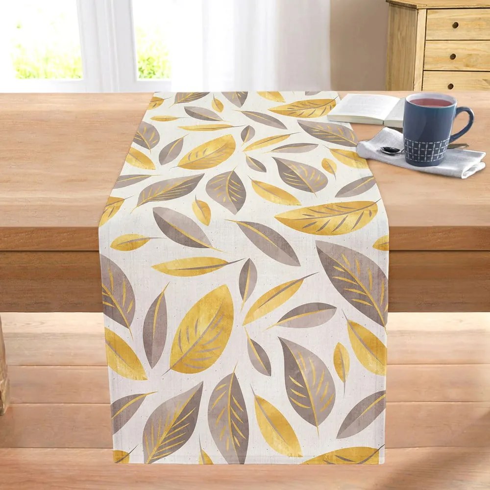 Bieżnik 40x130 cm Yellow And Brown Leaves – Mila Home