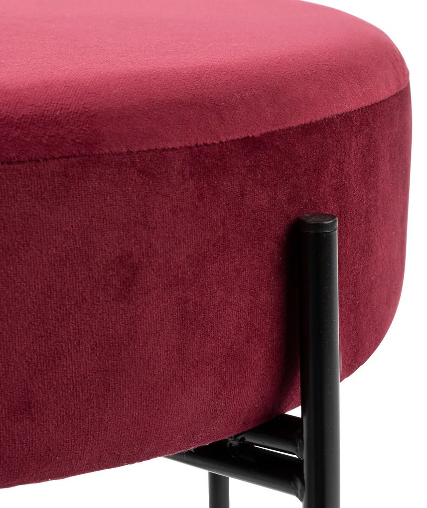 Taboret welurowy ARTY, Ø 47 cm