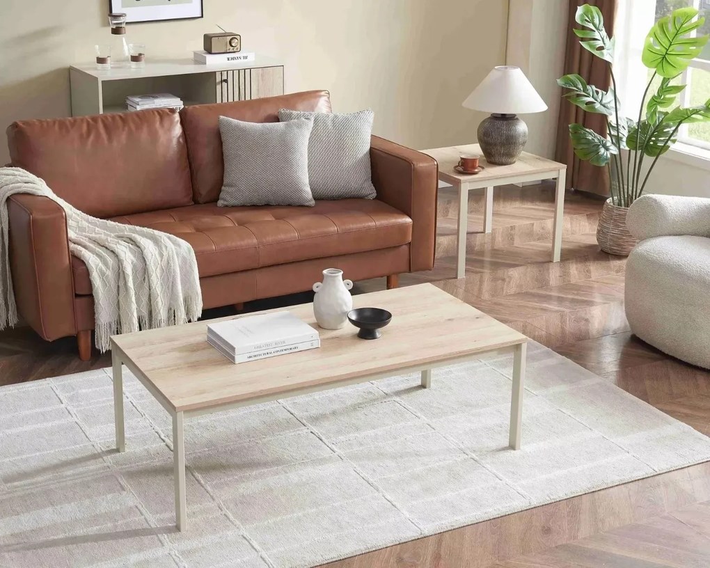 Ława FROST L1 120x60 off white/dąb alpejski SIGNAL