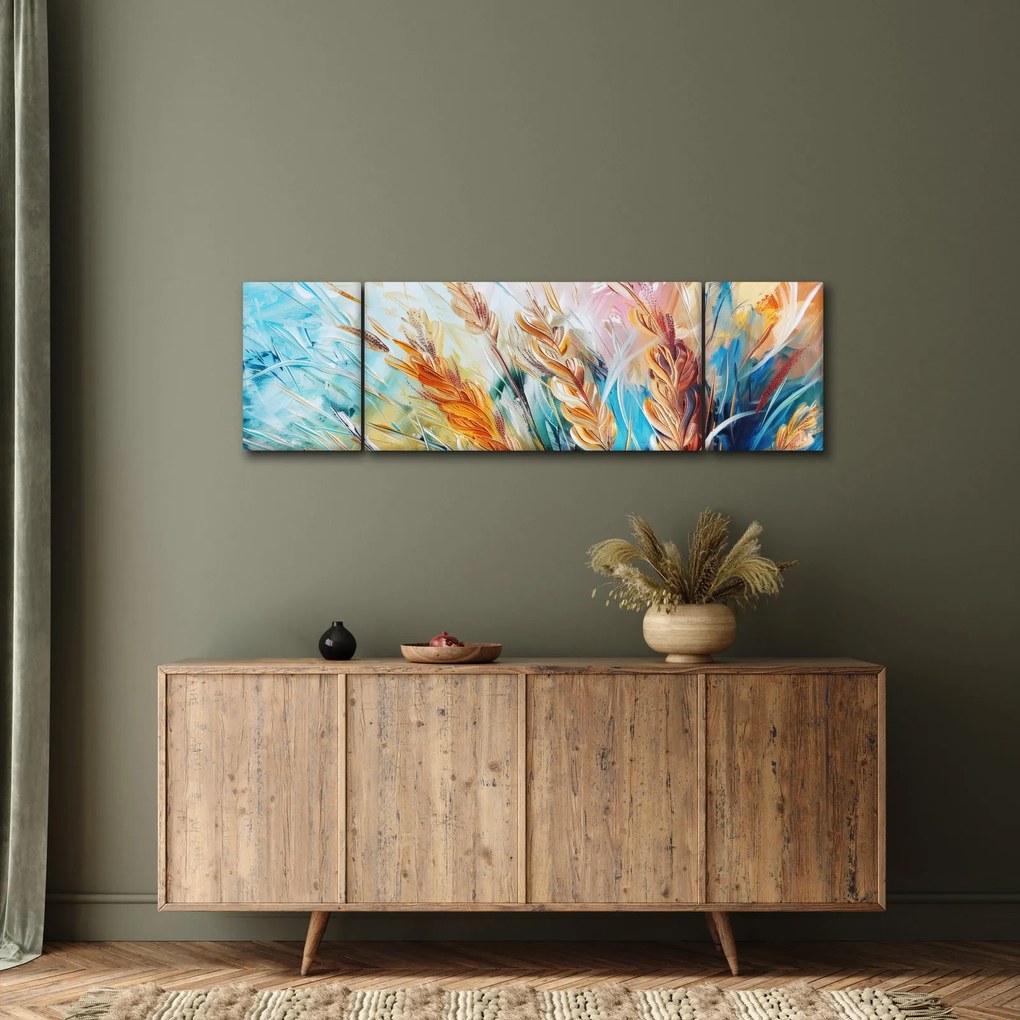 Obraz - Pszenica, abstrakcja (170x50 cm)