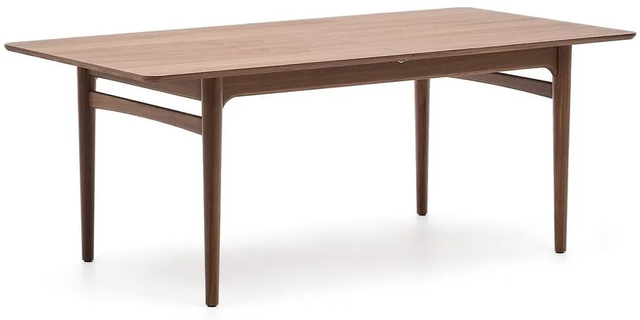 Rozkładany stół z dodatkowym blatem w dekorze orzecha 100x200 cm Elan – Kave Home