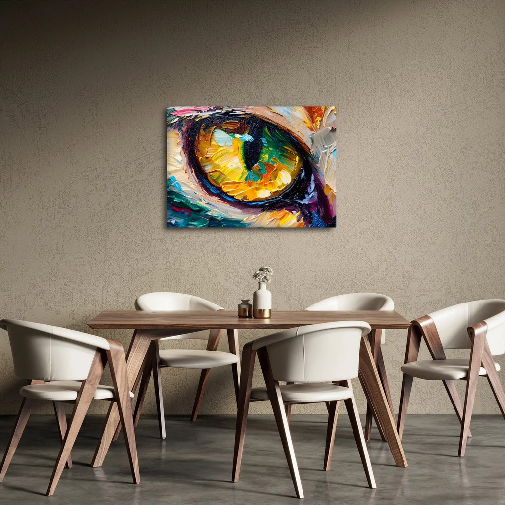 Obraz - Malowanie kocim okiem (70x50 cm)