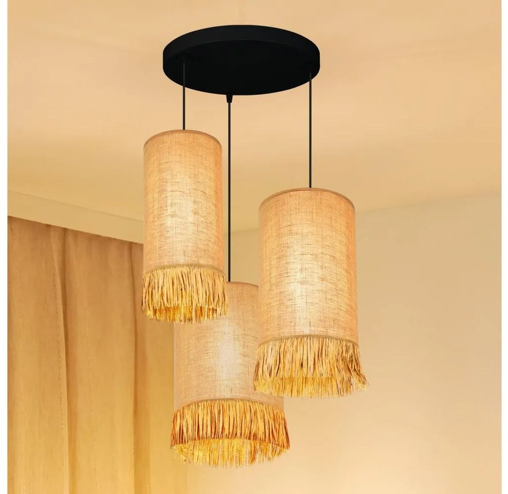 Brilagi - Lampa wisząca WINNETOU TUBES 3xE27/15W/230V brązowo-czarna